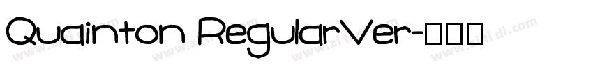 Quainton RegularVer字体转换